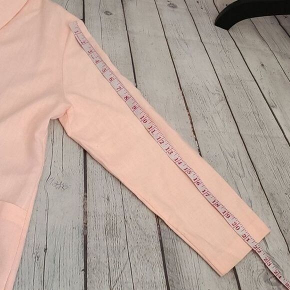 Vintage 80s Salmon Pink Lightweight Blazer Classic Career - Picture 14 of 15
